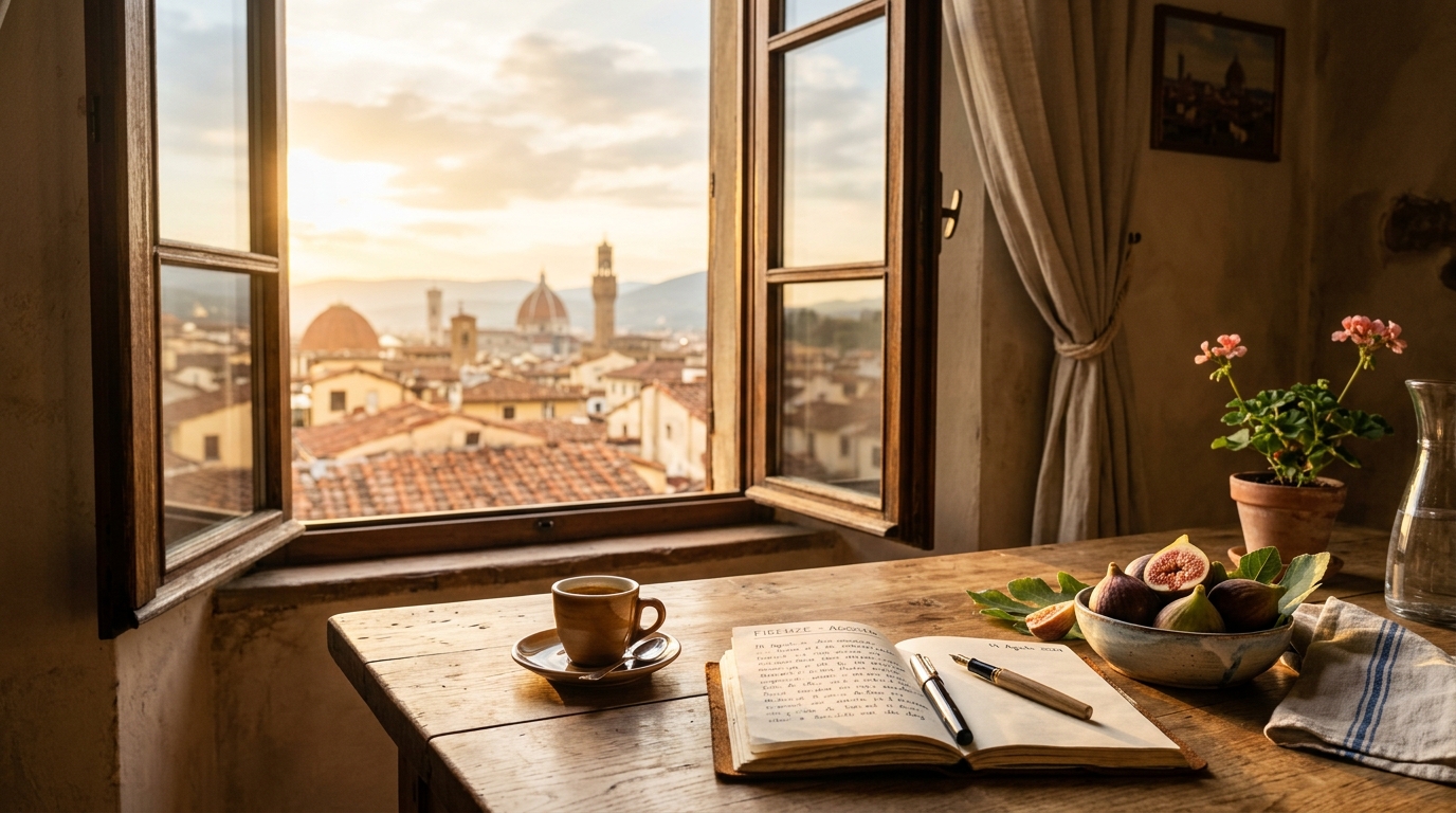 Mattina italiana con caffè e luce naturale